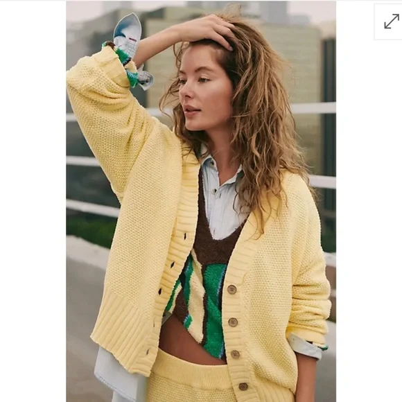Free People Beach (Free-est) Hailee Waffle Knit Cardigan (size M) - Picture 4 of 15
